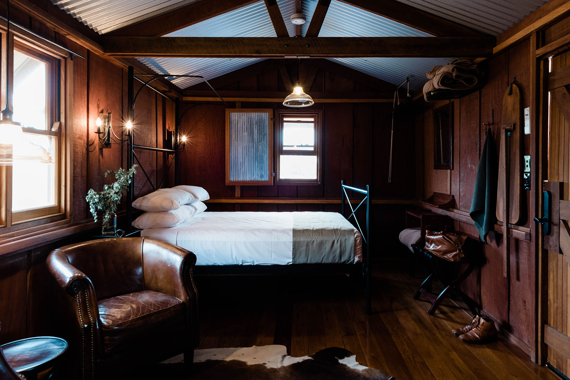 Bedroom of Slub Hut Accommodation